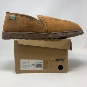Men's Cloud Nine Romeo Slippers Sheep skin Brown Leather Size 14M